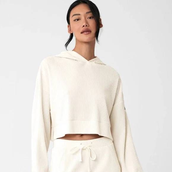 Alo Yoga Muse Hoodie - Ivory M - Picture 1 of 10